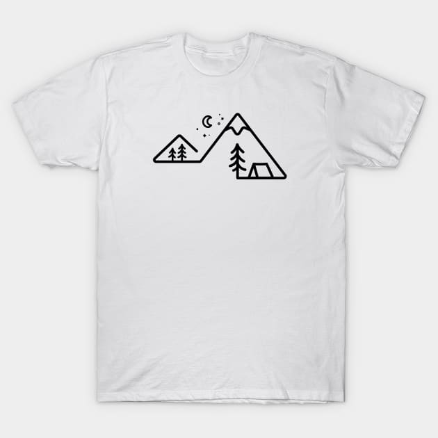 Simple Camp Under the Stars T-Shirt by MegssDesign